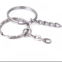 Zinc Alloy Key Chain Jewelry, silver color, 25mm 