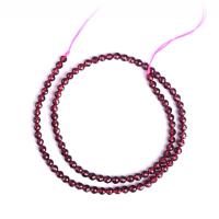 Natural Garnet Beads, Round, faceted, red 