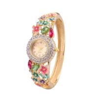 Bangle Watch, Zinc Alloy, with Cloisonne, for woman, multi-colored 