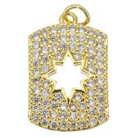 Cubic Zirconia Micro Pave Brass Pendant, fashion jewelry & micro pave cubic zirconia & for woman, gold Approx 3.5mm 