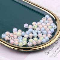 collier en perle acrylique , Rond, poli, DIY, couleurs mélangées, 8mm Vendu par sac