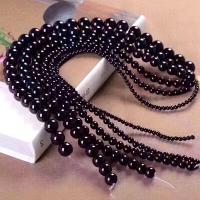 Natural Black Agate Beads, Round, polished, nickel, lead & cadmium free Approx 38 cm 