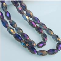 Mode Kristall Perlen, Trommel, poliert, facettierte, 16x10mm, Länge:ca. 38 cm, verkauft von Strang
