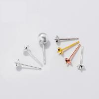 925 Sterling Silver Earring Post Component, plated 