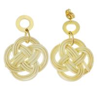 Rattan Earring, Stainless Steel, fashion jewelry & for woman, 39mm 