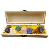 Природный камень Декоративные украшения, с деревянный, полированный, 7 шт., разноцветный продается Box