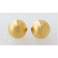 Weinlese Messing Perlen, rund, plattiert, gebürstet, keine, 4mm, Bohrung:ca. 1.5mm, 10000PCs/Tasche, verkauft von Tasche