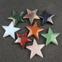 Cabujones de Gema, Piedra natural, Estrella, pulido, Bricolaje, más colores para la opción, 35mm, Vendido por UD