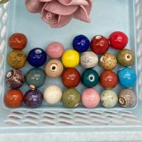 Gesprenkelte Porzellan Perlen, rund, DIY, keine, 18mm, verkauft von PC