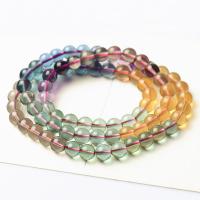 Gemstone Bracelets, Colorful Fluorite, polished Approx 38 cm 