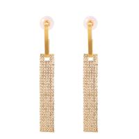 Zinc Alloy Rhinestone Drop Earring, fashion jewelry & for woman & with rhinestone 