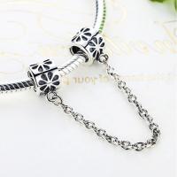 Zinc Alloy European Safety Chain, silver color plated, DIY, silver color .543 