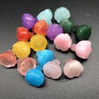 Joyas de piedras preciosas colgante, calcedonia, de Lotus de Seedpod, Tallado, Bricolaje, más colores para la opción, 12x12mm, Vendido por UD