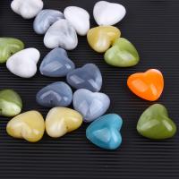 Solid Color Acrylic Beads, Heart, injection moulding, DIY, mixed colors 