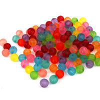 Frosted Acrylic Beads, Round, DIY, mixed colors, 10mm 