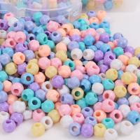 Solid Color Acrylic Beads, Round, injection moulding, DIY, mixed colors, 10mm 