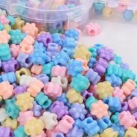 Solid Color Acrylic Beads, Flower, injection moulding, DIY, mixed colors 