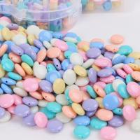 Solide Acryl Perlen, rund, Spritzgießen, DIY, gemischte Farben, 12x5mm, verkauft von Tasche