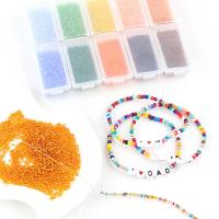Opaque Rainbow Glass Seed Beads, Round Approx 0.7mm 