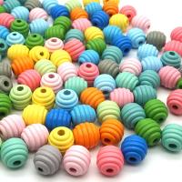 Perles en bois teints, fileté, DIY, plus de couleurs à choisir Vendu par sac