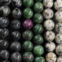 Смешанные бусы с драгоценными камнями, Природный камень, Круглая, полированный, DIY, Много цветов для выбора, 12mm, 32ПК/Strand, продается Strand