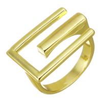 Brass Finger Ring, gold color plated, 15mm, US Ring 