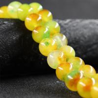 Dyed Jade Beads, Natural Stone, Round, polished, DIY 10mm 