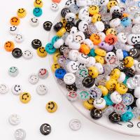 Acryl Schmuck Perlen, plattiert, nachhaltiges & Korrosionsbeständig & DIY & verschiedene Muster für Wahl, keine, 10x6mm, Bohrung:ca. 2mm, 50PCs/Tasche, verkauft von Tasche