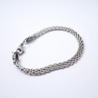 Stainless Steel Chain Necklace, plated, silver color, 21mmuff0c50mm 