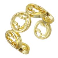 Brass Finger Ring, fashion jewelry & for woman, gold, 9mm 