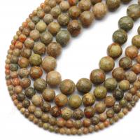 Perles unakite, Rond, poli, DIY & normes différentes pour le choix, Vendu par brin