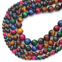 Tiger Eye Beads, Round, polished, DIY multi-colored 
