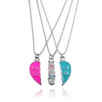 Enamel Zinc Alloy Necklace, fashion jewelry & for woman, 45+5cmuff0c2.9*2.5cm 