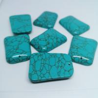 Synthetic Turquoise Pendants, Trapezium, polished, DIY, turquoise blue 