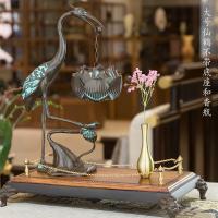 Zinc Alloy Hanging Incense Burner, plated, for home and office & durable Small crane sizeuff1a 0cBig crane sizeuff1a 
