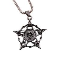 Zinc Alloy Sweater Chain Necklace, Star, plated, for man & hollow Approx 25.5 Inch 