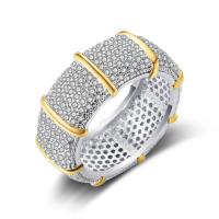 Cubic Zirconia Micro Pave Brass Finger Ring, plated & micro pave cubic zirconia, 9.5mm 