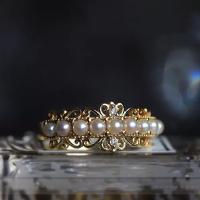 Цирконий Micro Pave Латунь палец кольцо, с Пластиковая жемчужина, плакирован золотом, разный размер для выбора & инкрустированное микро кубического циркония, продается PC