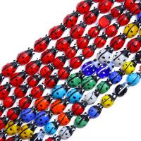 Refined Lampwork Beads, Ladybug, polished, DIY mixed colors 