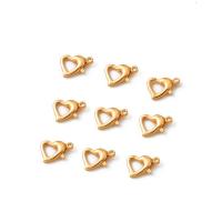 Brass Spring Ring Clasp, Heart, gold color plated, DIY, gold 