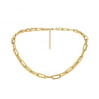 Collar de Acero Inoxidable, con 1.96 inch extender cadena, chapado en color dorado, para mujer, longitud:aproximado 15.74 Inch, Vendido por Sarta