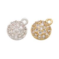 Cubic Zirconia Micro Pave Brass Pendant, plated, micro pave cubic zirconia 