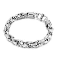 Titanium Steel Bracelet & Bangle, plated & for man 