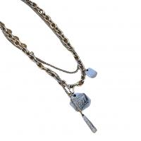 Fashion Multi Layer Necklace, Titanium Steel, for man Approx 21-50 cm 