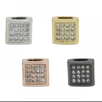 Perles zircon Micro Pave cubes, laiton, Placage, pavé de micro zircon, plus de couleurs à choisir, 9mm, Vendu par PC