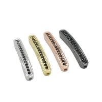 Cuentas Zirconia micro pavimenta cúbicos, metal, chapado, micro arcilla de zirconia cúbica, más colores para la opción, 32x4.5mm, Vendido por UD