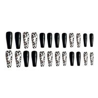 Nail Decal, Plastic, leopard pattern, white and black 