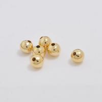 Brass Jewelry Beads, plated, yellow, 10mm 