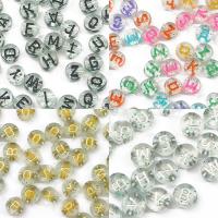 Acryl Alphabet Perlen, keine, 4x7mm, 100PCs/Tasche, verkauft von Tasche