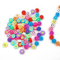 Flower Polymer Clay Beads, DIY multi-colored 
